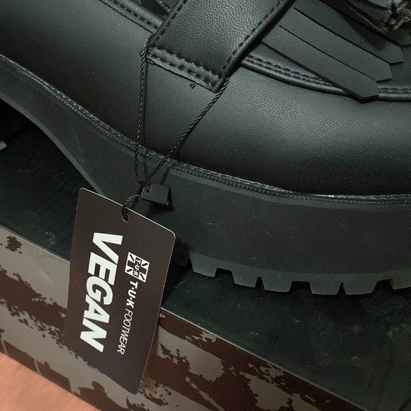 T.U.K Black Tassel Loafers - Picture 2 of 3